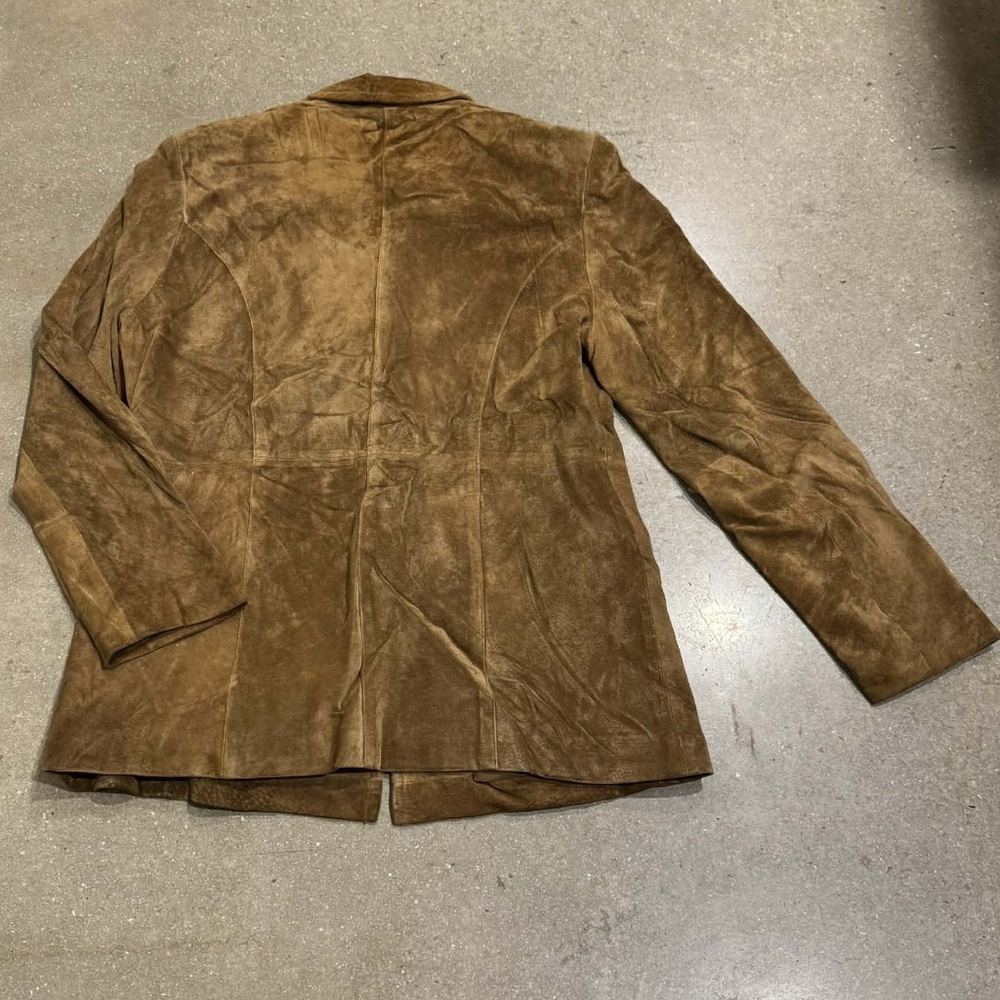 Vintage St. John's Bay Washable Suede Jacket Coat Brown Leather Women's Medium M - Picture 7 of 12